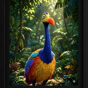 A.I. Generated Bird Art Print In A Glass Front Frame 8x10